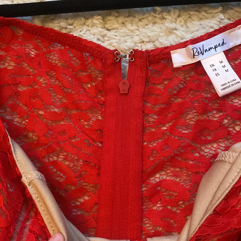 Red lace top - Picture 8 of 12